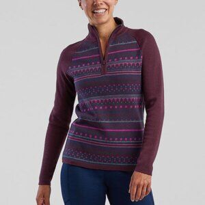 NWT TITLE NINE Womens’ Super Power 1/4 Zip Sweater Interlaken Small F/H 23 $149.